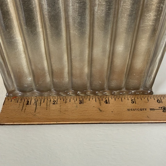 Tissue Box Holder Cover, Heavy Gold Acrylic With Gold Glass Candle Holder - Picture 10 of 13